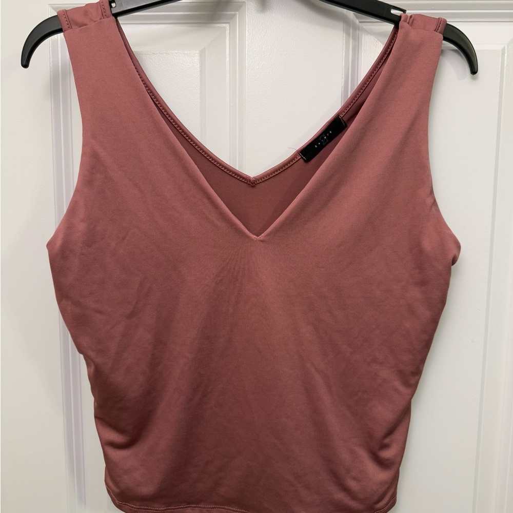 NWOT Pink Fitted Crop Tank Top- brand new